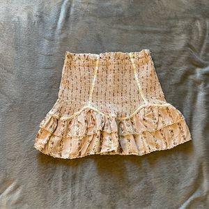 Loveshackfancy floral mini skirt